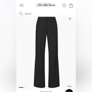 Halston Heritage Black Wide Leg Pants